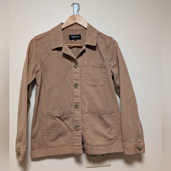Quince Jackets & Blazers - Quince Tan Utility Jacket M Cotton Stretch Chore Coat
